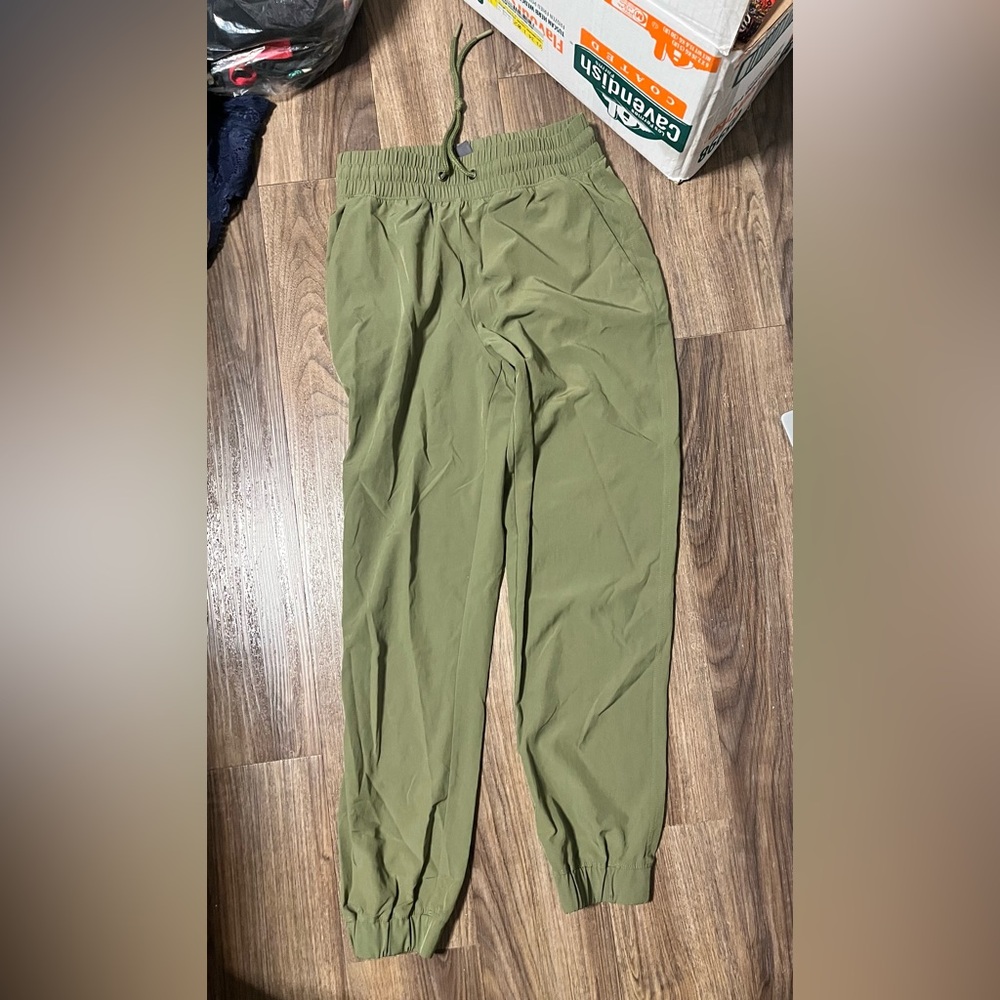 Olive green jogging pants